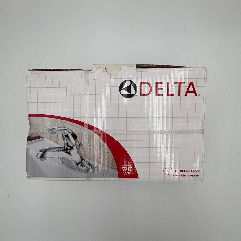Delta Bathroom Faucet 15910-WF Chrome Single Handle Sink Faucet Discontinued New